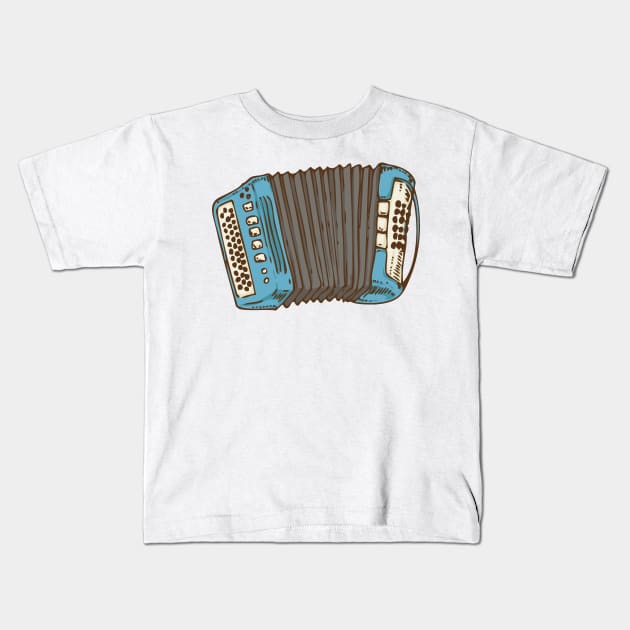 Blue Russian Bayan Kids T-Shirt by deepfuze